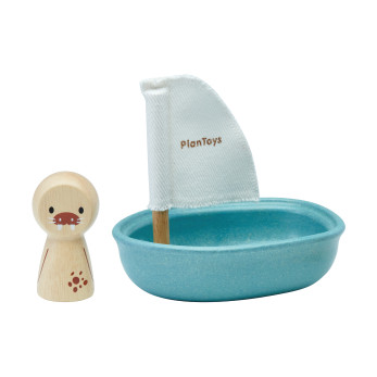 Игровой набор Plan Toys Water Play Лодка и морж